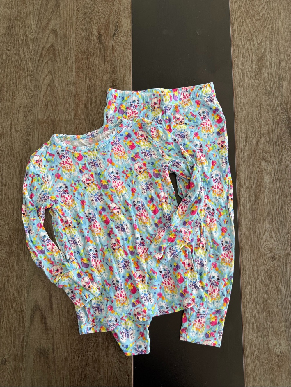 Lisa Frank x Posh Peanut "Spotty & Dotty" long-sleeve bamboo PJ Set 3T-4T
